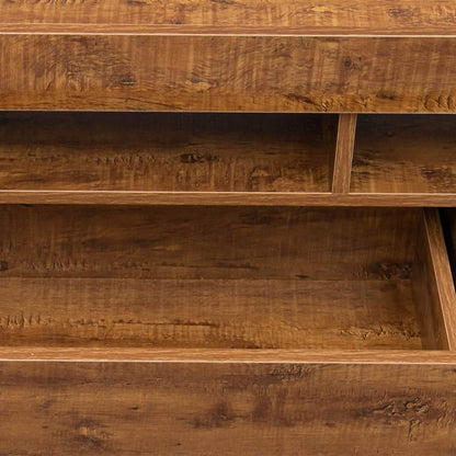 TV Stand with LED Lights Open Shelf Console Storage Table DailySale