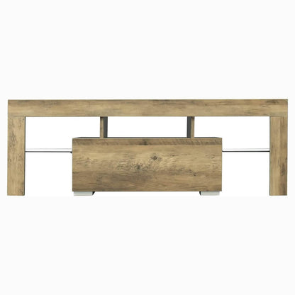 TV Stand with LED Lights Open Shelf Console Storage Table DailySale