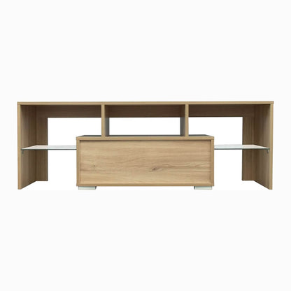 TV Stand with LED Lights Open Shelf Console Storage Table DailySale