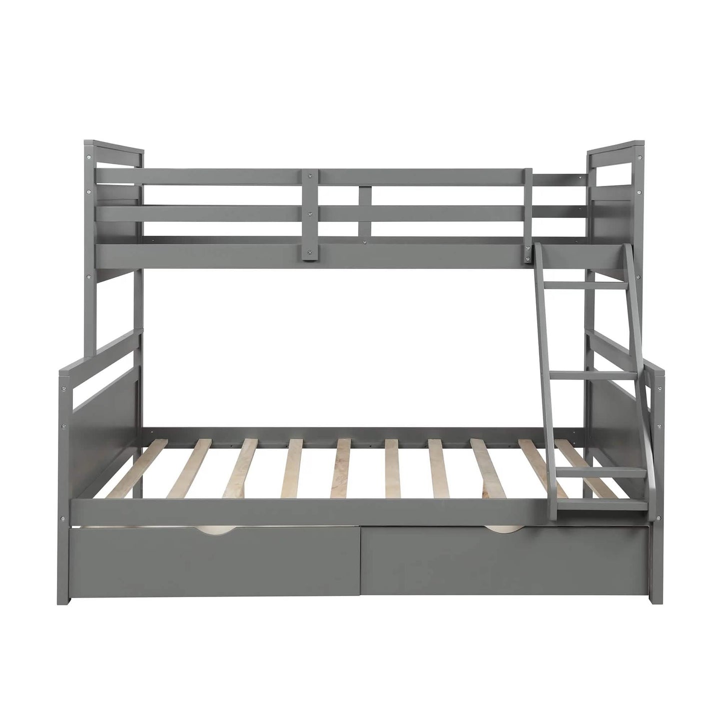 Twin over Full Bunk Bed with 2 Storage Drawers DailySale