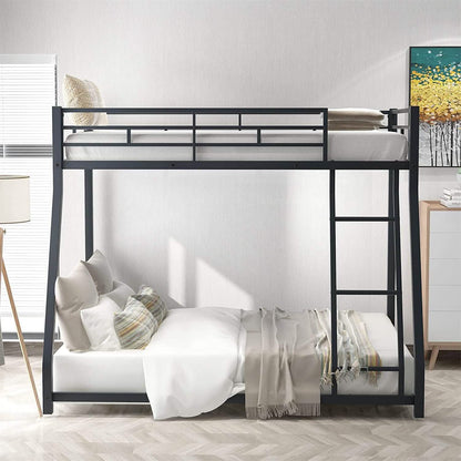 Twin Over Full Low Bunk Bed with Ladder DailySale