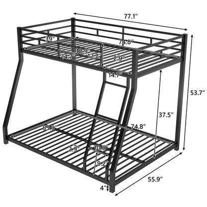 Twin Over Full Low Bunk Bed with Ladder DailySale