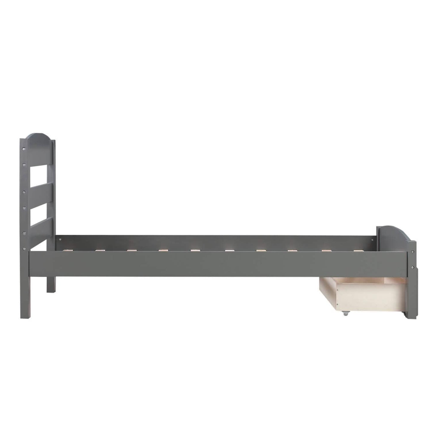 Twin Platform Bed Frame with Storage Drawer Headboard DailySale