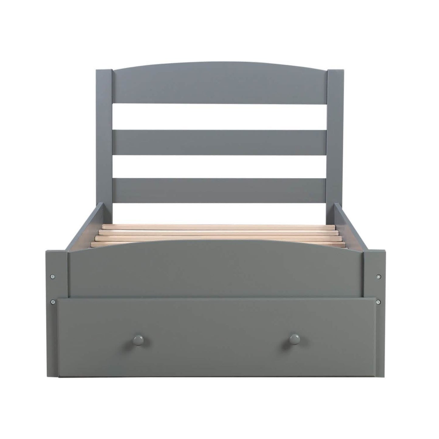 Twin Platform Bed Frame with Storage Drawer Headboard DailySale