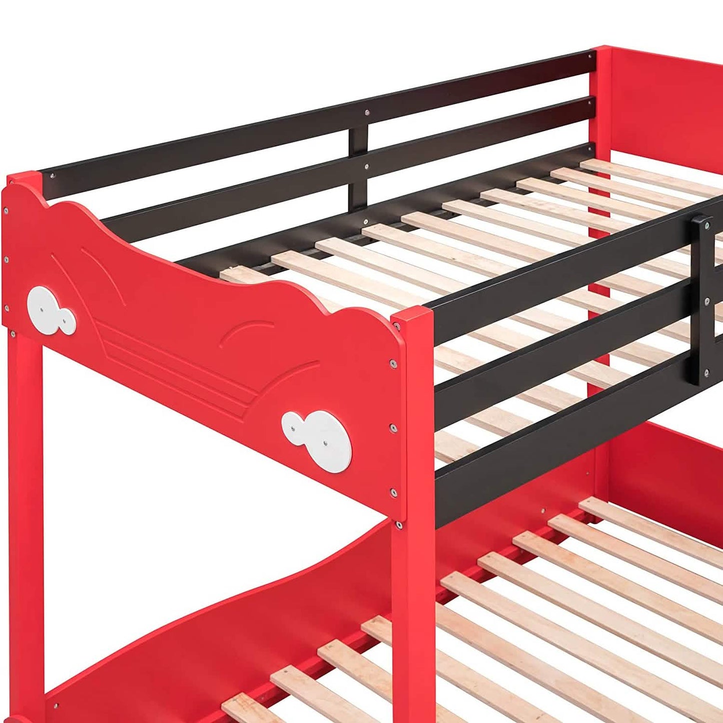 Twin Size Car-Shaped Bunk Bed with Wheels DailySale