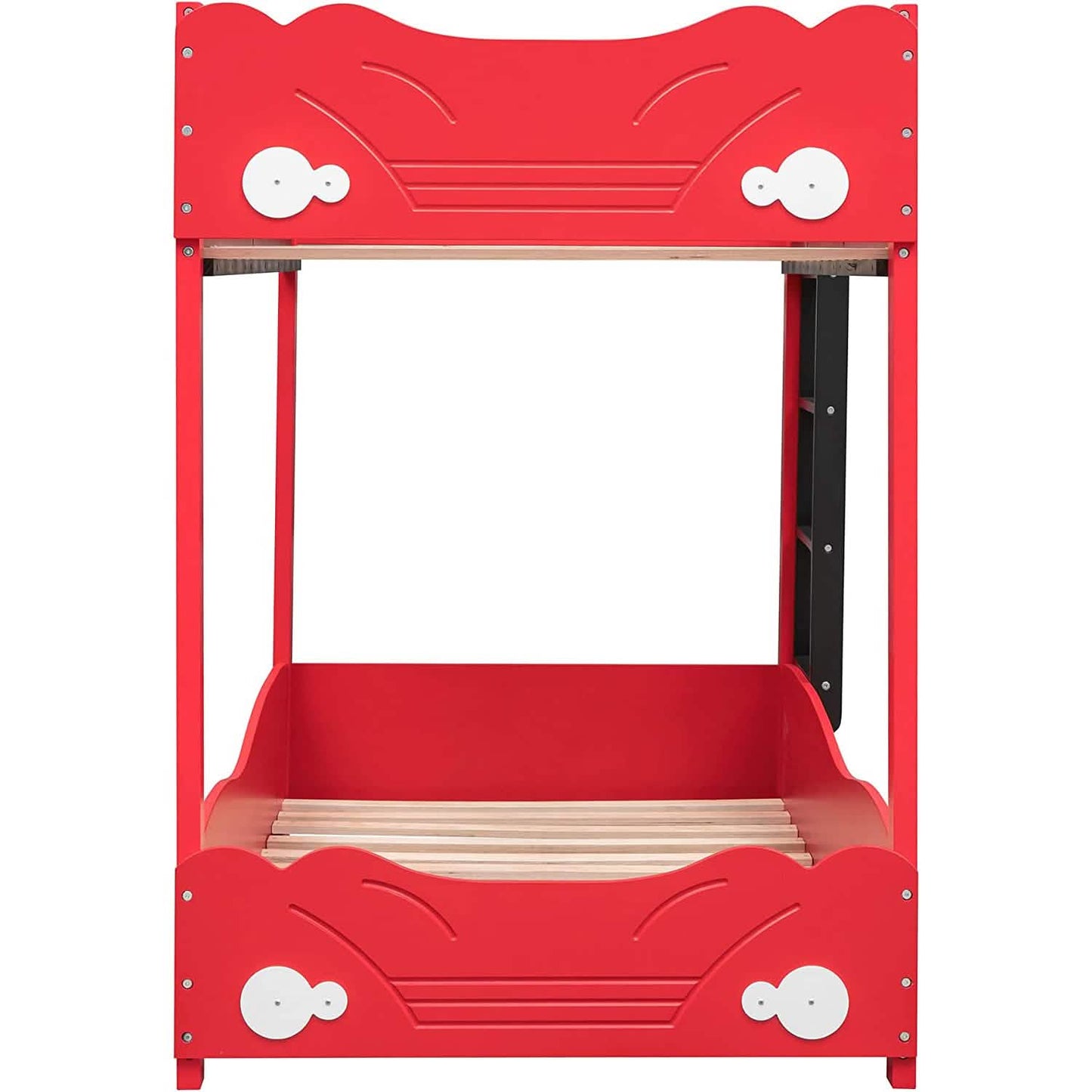 Twin Size Car-Shaped Bunk Bed with Wheels DailySale
