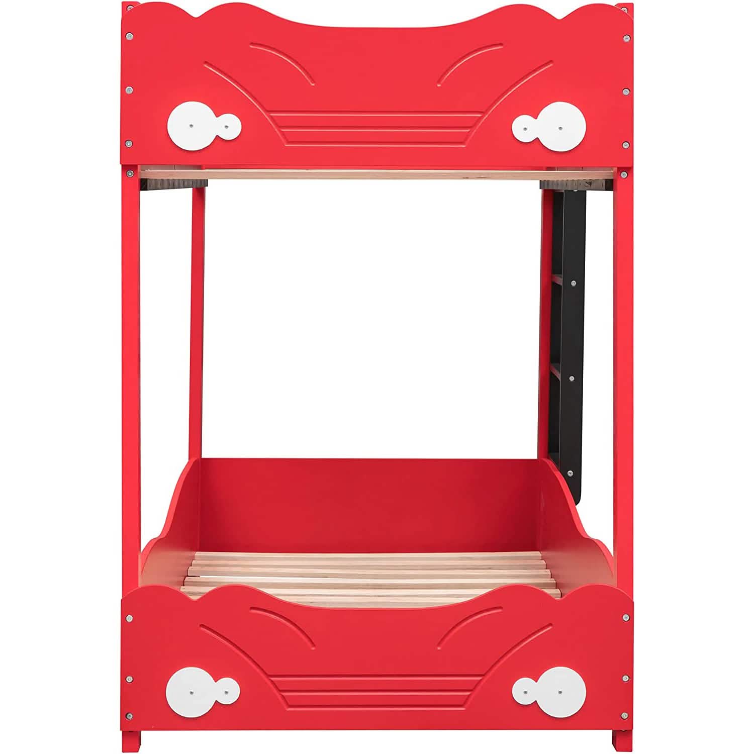 Twin Size Car-Shaped Bunk Bed with Wheels DailySale