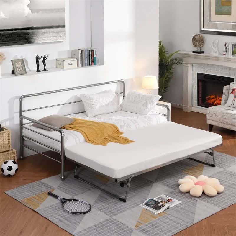 Twin Size Daybed with Adjustable Trundle DailySale
