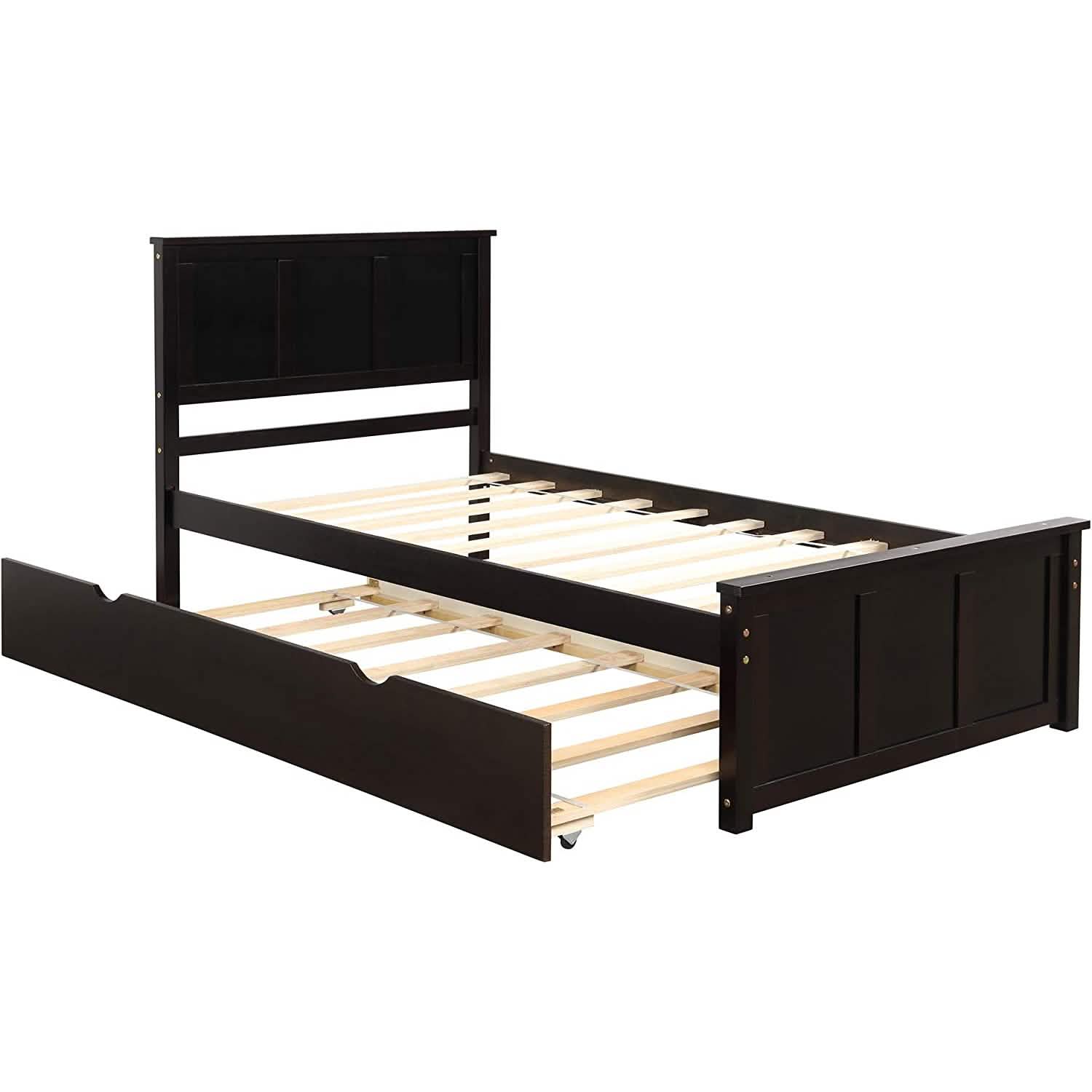 Twin Size Platform Bed with A Trundle DailySale