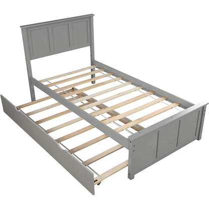Twin Size Platform Bed with A Trundle DailySale