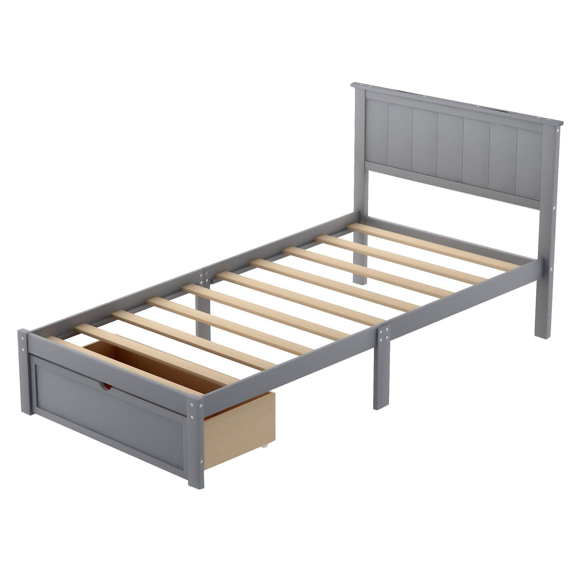 Twin Size Platform Bed with Storage DailySale
