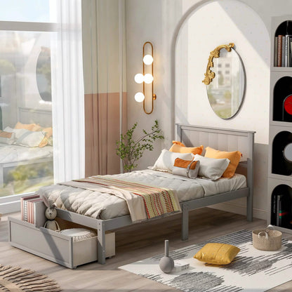 Twin Size Platform Bed with Storage DailySale