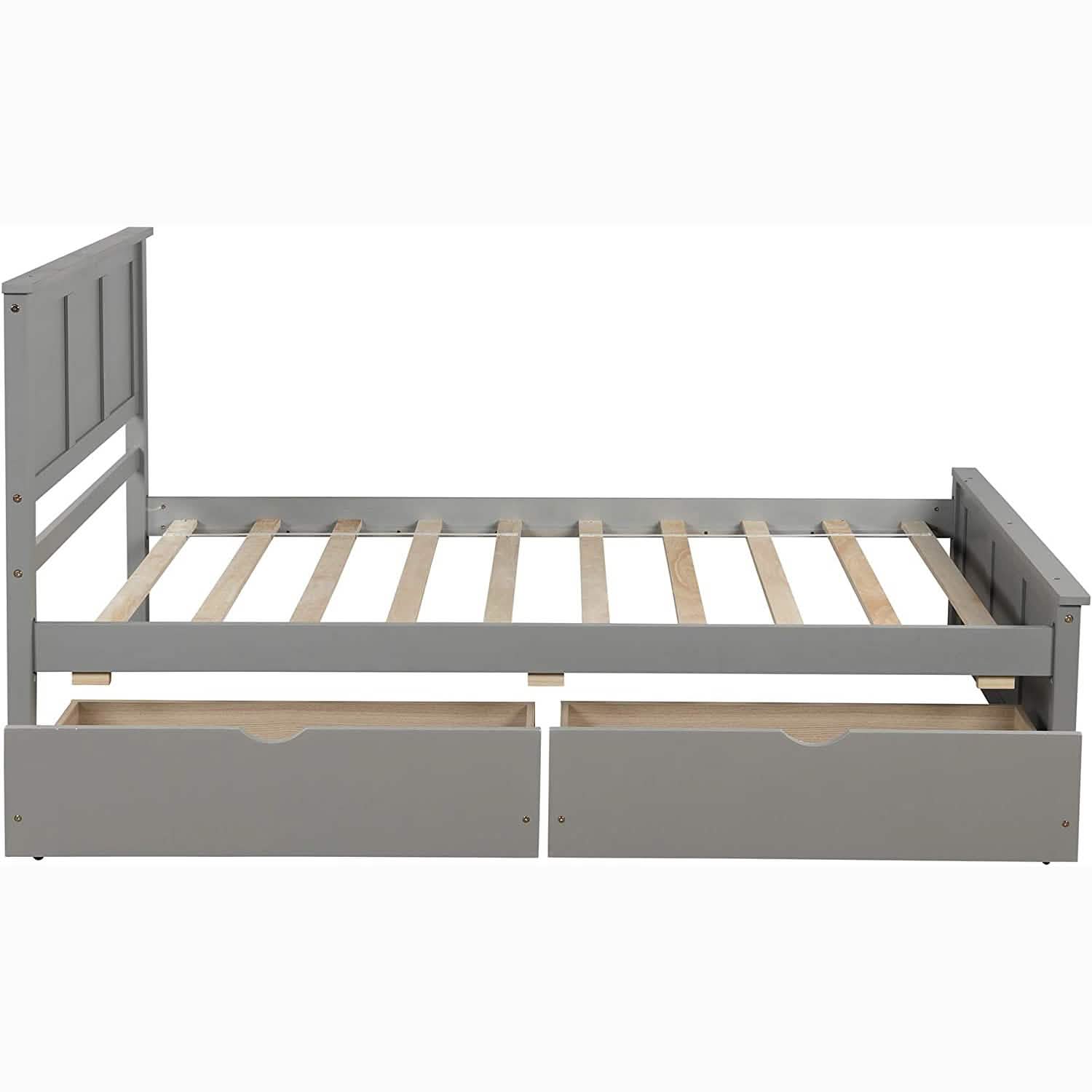 Twin Size Platform Bed with Two Drawers DailySale