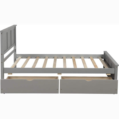 Twin Size Platform Bed with Two Drawers DailySale