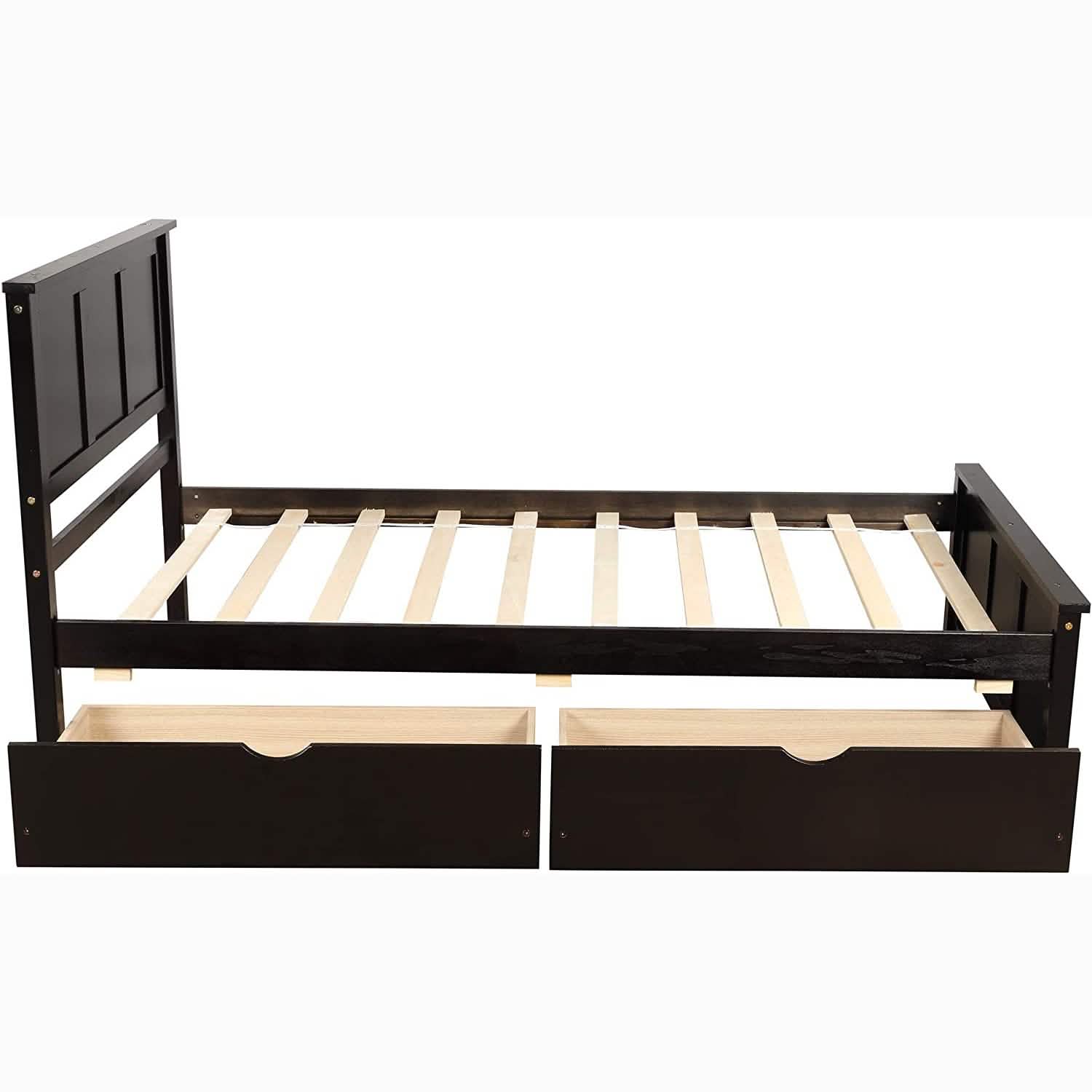 Twin Size Platform Bed with Two Drawers DailySale
