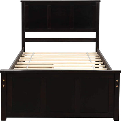 Twin Size Platform Bed with Two Drawers DailySale