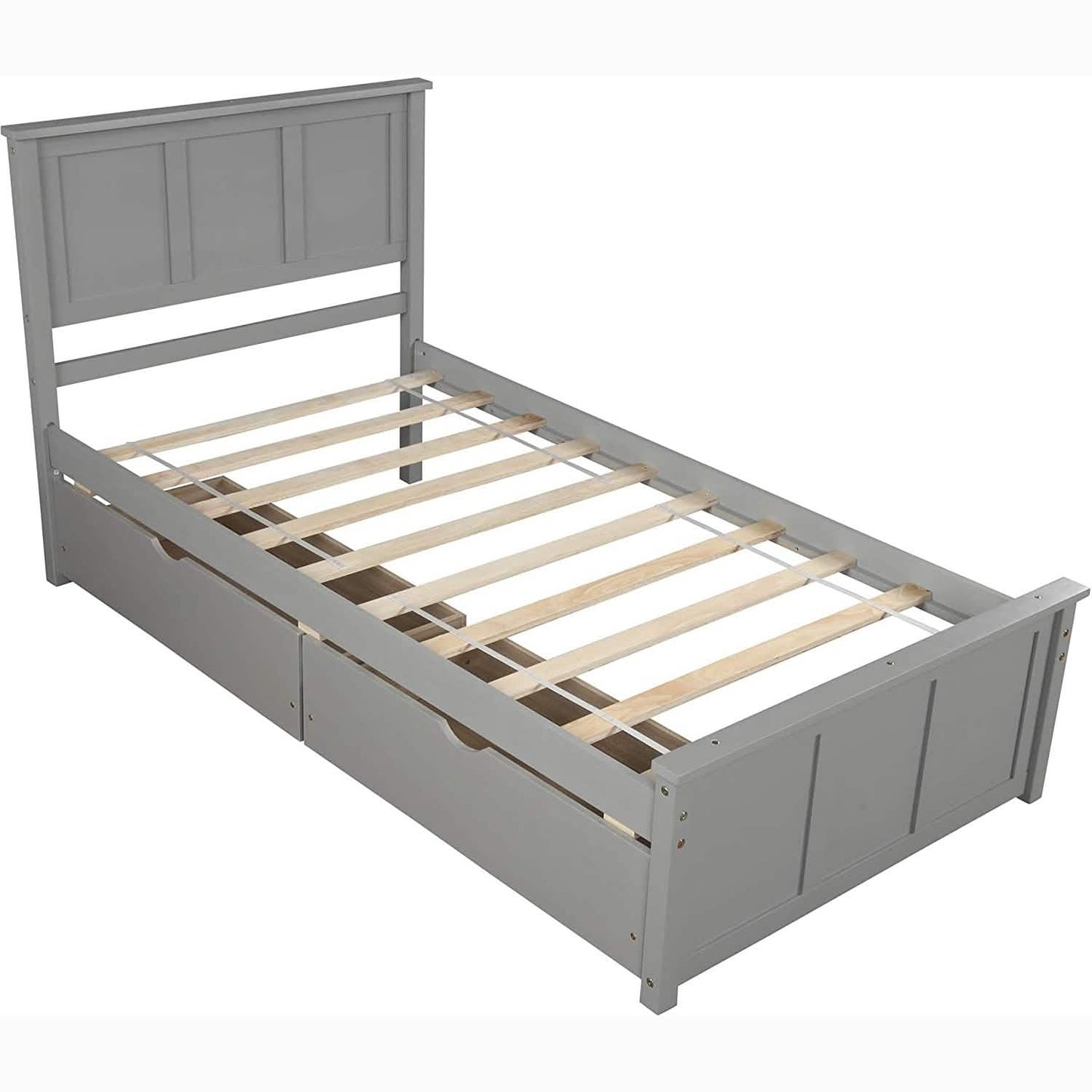 Twin Size Platform Bed with Two Drawers DailySale