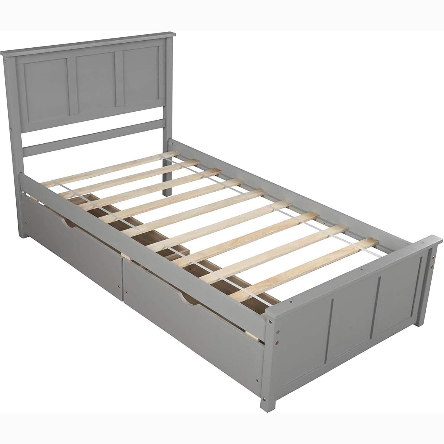 Twin Size Platform Bed with Two Drawers DailySale