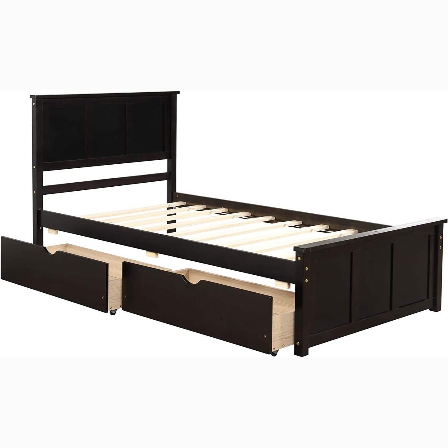 Twin Size Platform Bed with Two Drawers DailySale