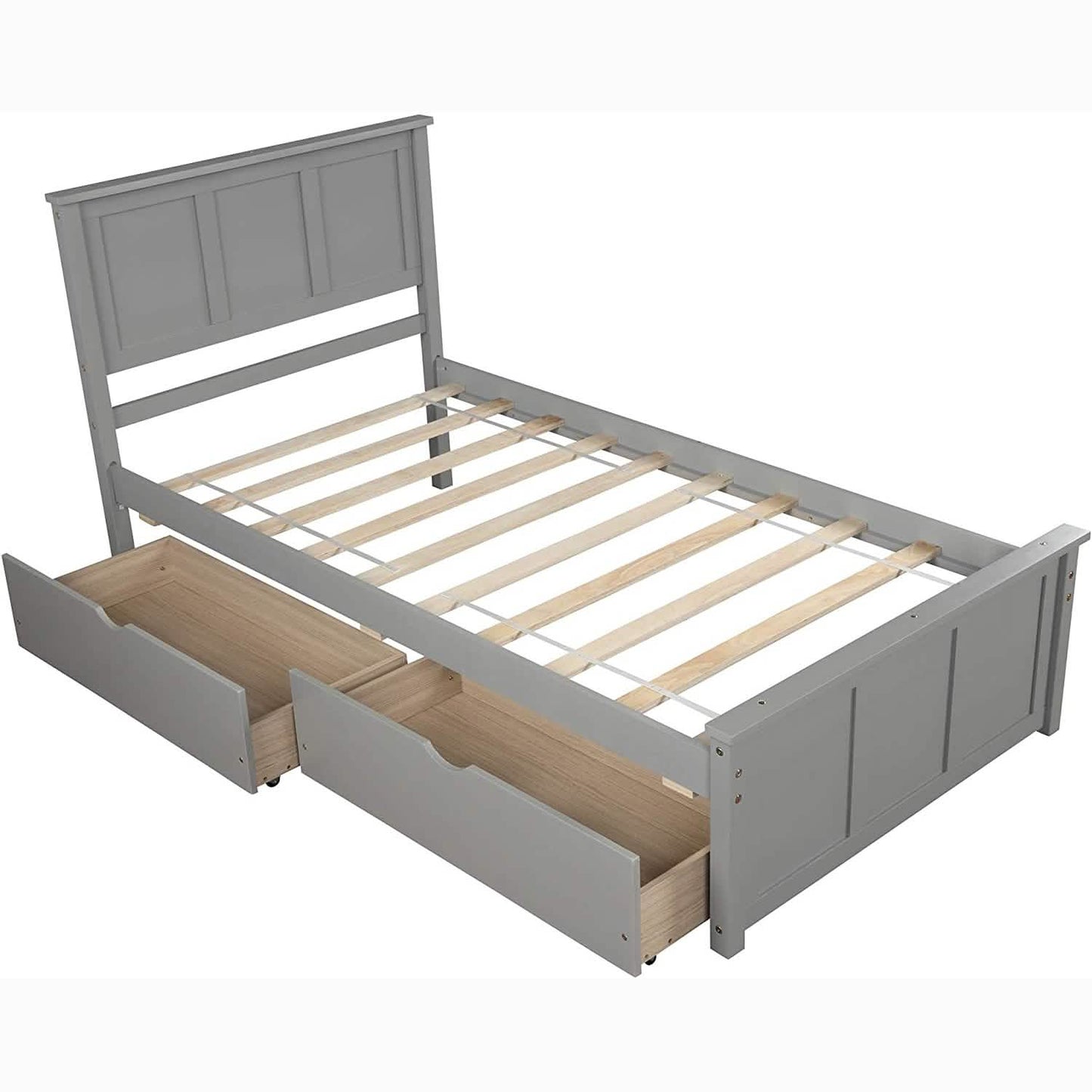 Twin Size Platform Bed with Two Drawers DailySale