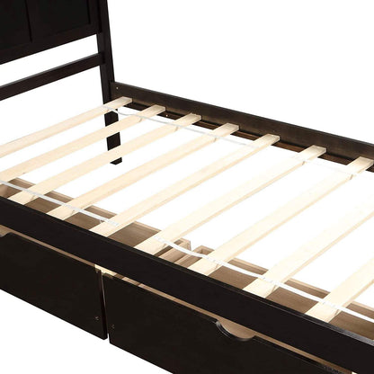 Twin Size Platform Bed with Two Drawers DailySale