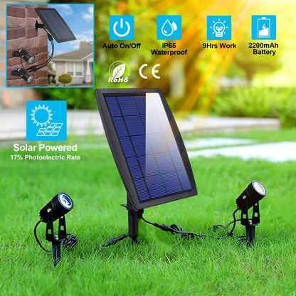 Twin Solar Spotlight Outdoor Light DailySale