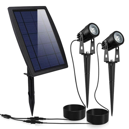 Twin Solar Spotlight Outdoor Light DailySale