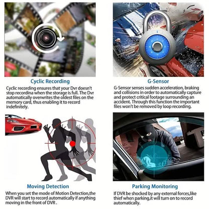 Two-Lens HD Night Vision Driving Recorder with Suction Cup Installation + 32G Card DailySale