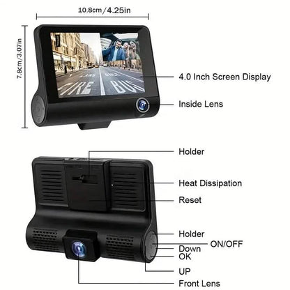 Two-Lens HD Night Vision Driving Recorder with Suction Cup Installation + 32G Card DailySale