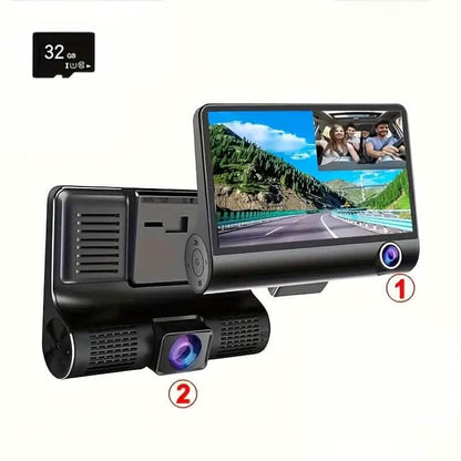 Two-Lens HD Night Vision Driving Recorder with Suction Cup Installation + 32G Card DailySale