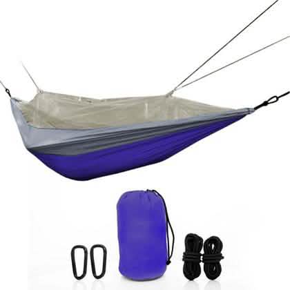 Two-Person Parachute Hammock with Built-in Mosquito Net & Carry Pouch DailySale