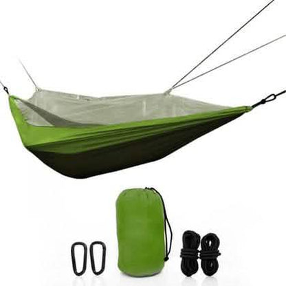 Two-Person Parachute Hammock with Built-in Mosquito Net & Carry Pouch DailySale