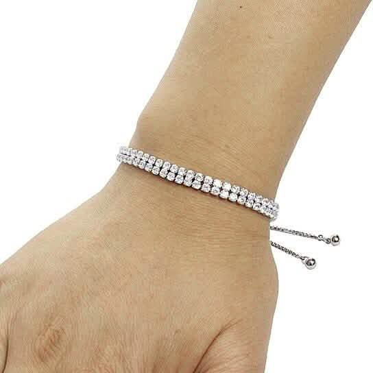 Two Row Adjustable Tennis Bracelet DailySale