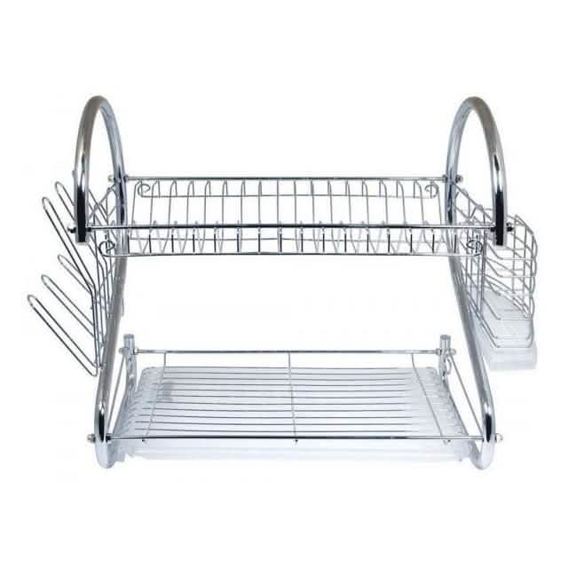 Two-Tier Stainless-Steel Dish Rack - Assorted Sizes DailySale