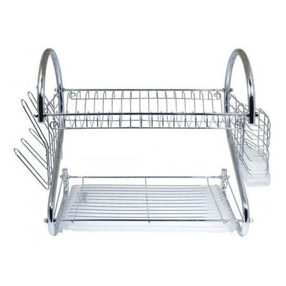 Two-Tier Stainless-Steel Dish Rack - Assorted Sizes DailySale