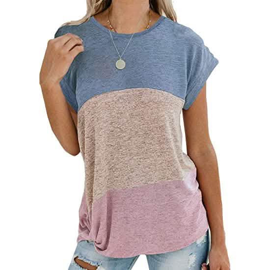 Women's Long Sleeve Tops Side Twist Knotted T Shirts DailySale