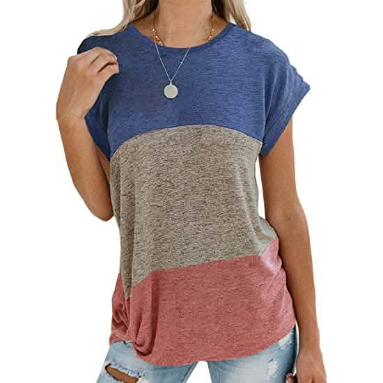 Women's Long Sleeve Tops Side Twist Knotted T Shirts DailySale