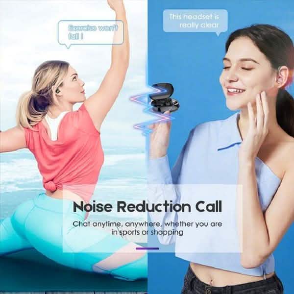 TWS Bluetooth Earphones with Microphones Sport Ear Hook LED Display DailySale