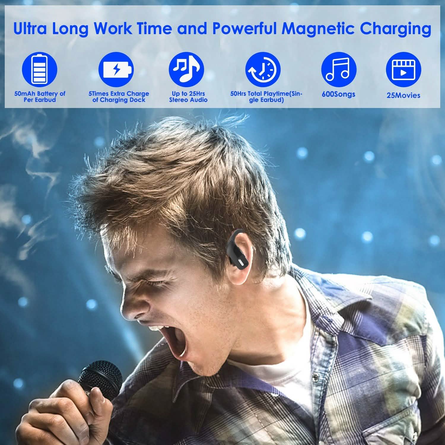 TWS Wireless 5.0 Earbuds In-Ear Stereo Headset DailySale