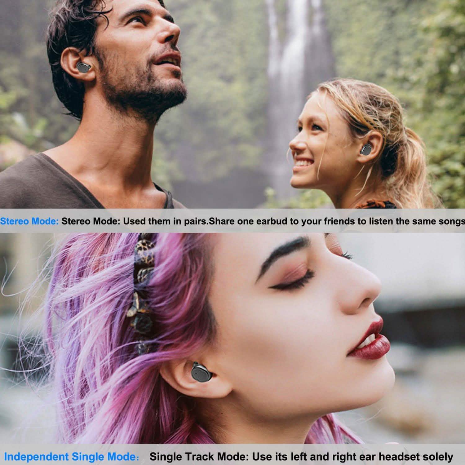 TWS Wireless 5.0 Earbuds IPX4 Touch In-Ear Stereo Earphone DailySale