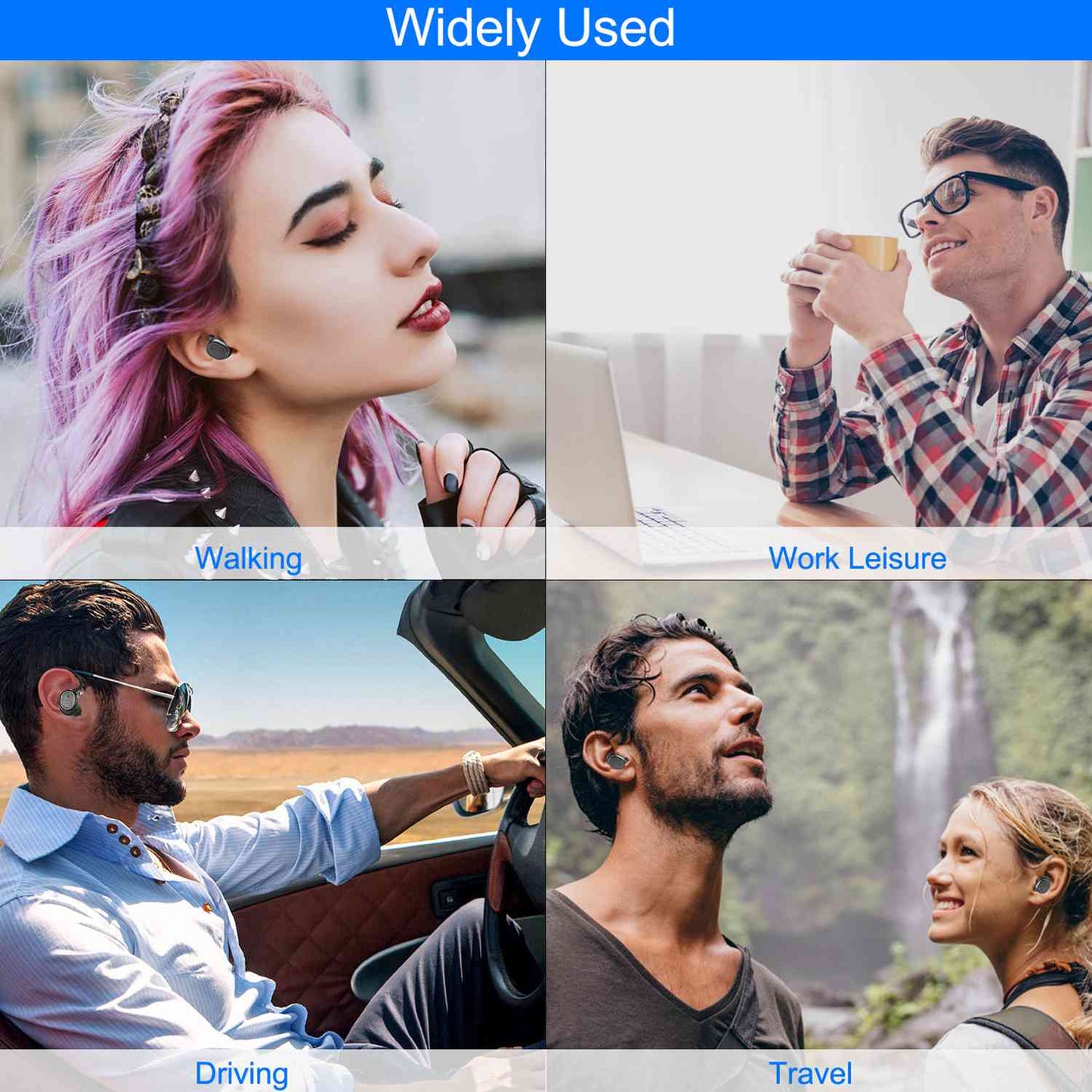 TWS Wireless 5.0 Earbuds IPX4 Touch In-Ear Stereo Earphone DailySale