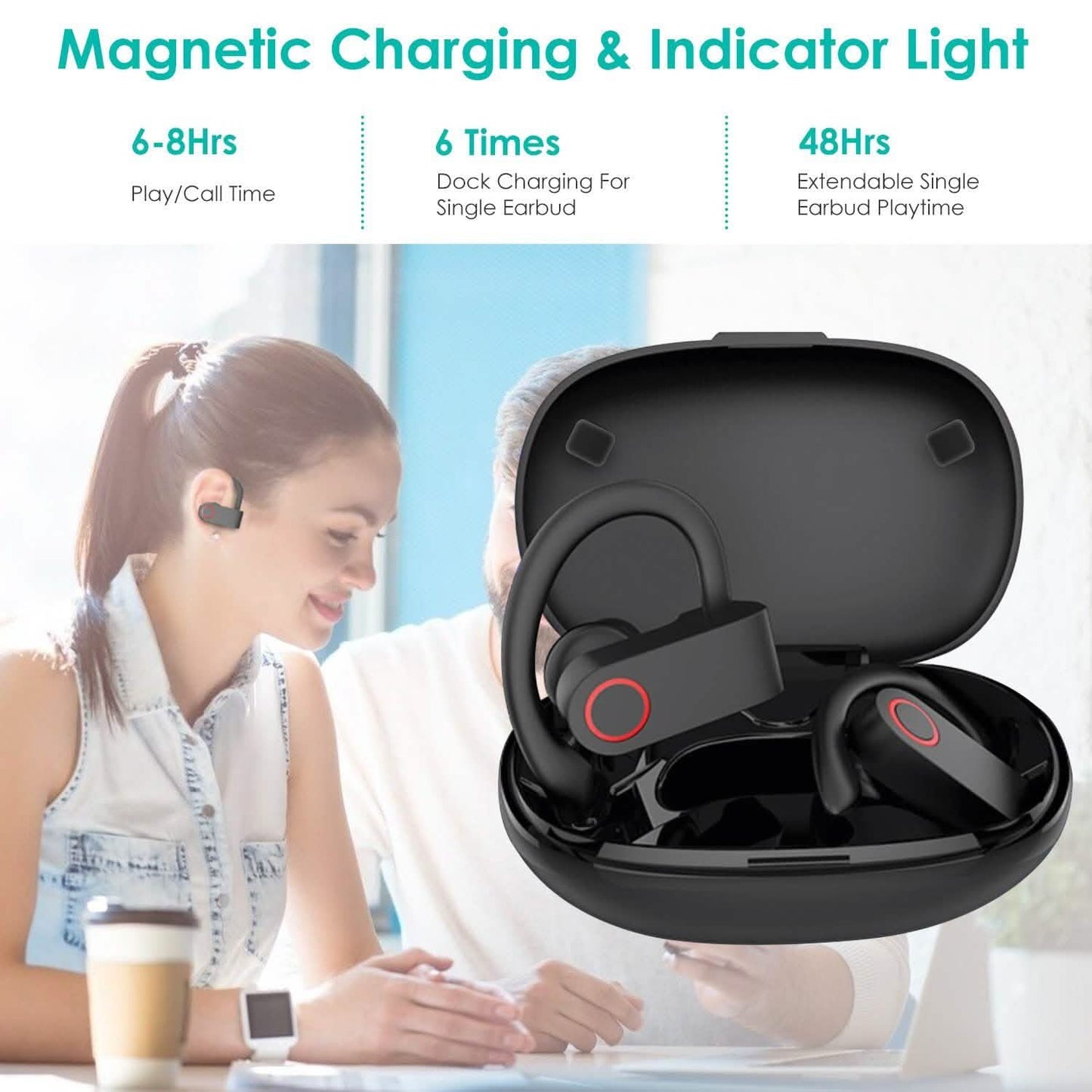 TWS Wireless 5.0 Earbuds IPX5 Waterproof Sports Headset DailySale