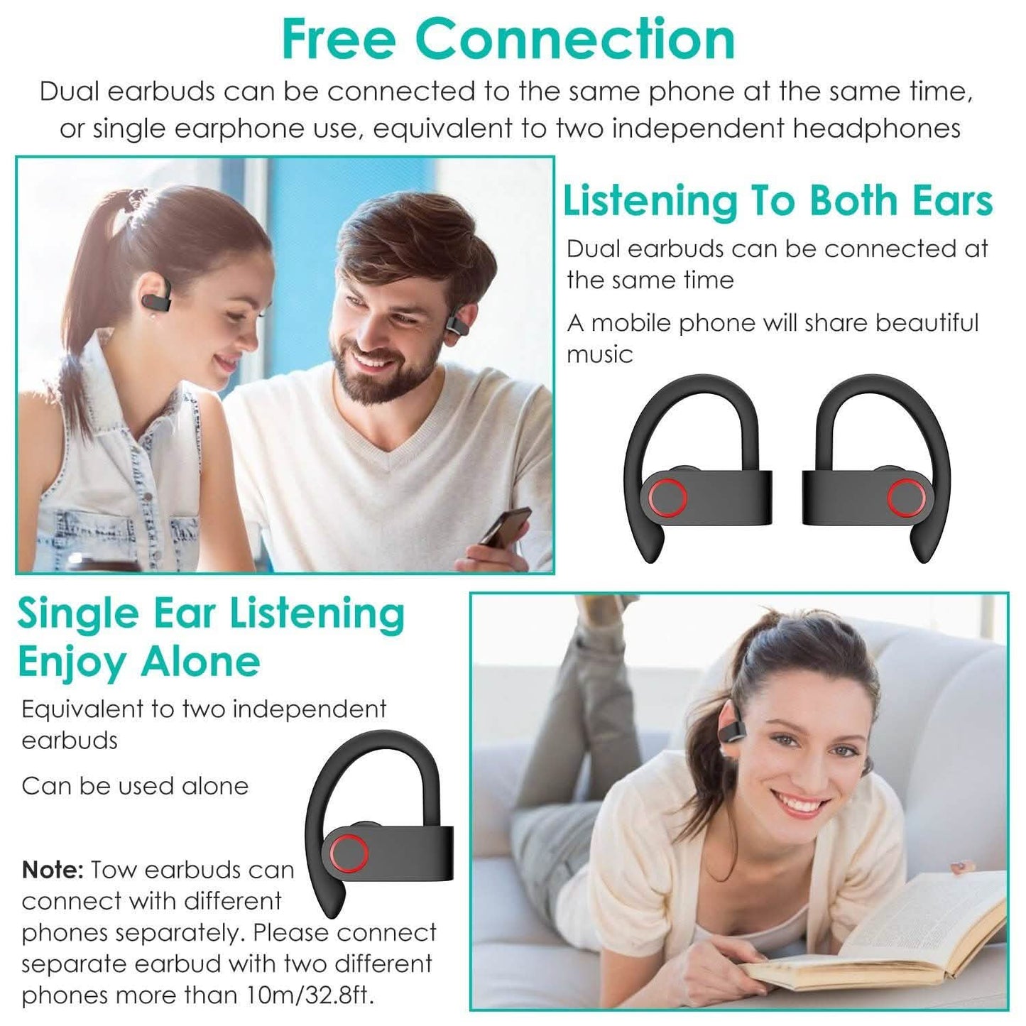 TWS Wireless 5.0 Earbuds IPX5 Waterproof Sports Headset DailySale