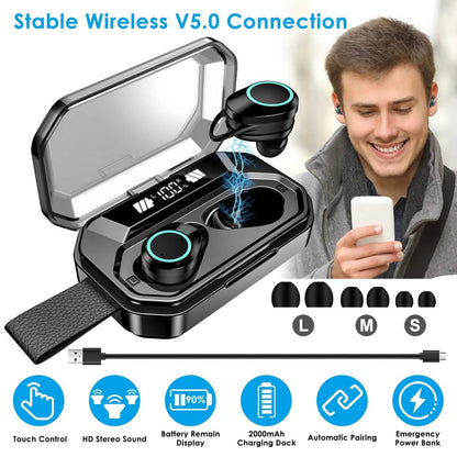 TWS Wireless 5.0 Earbuds Touch In-Ear Stereo Headsets DailySale