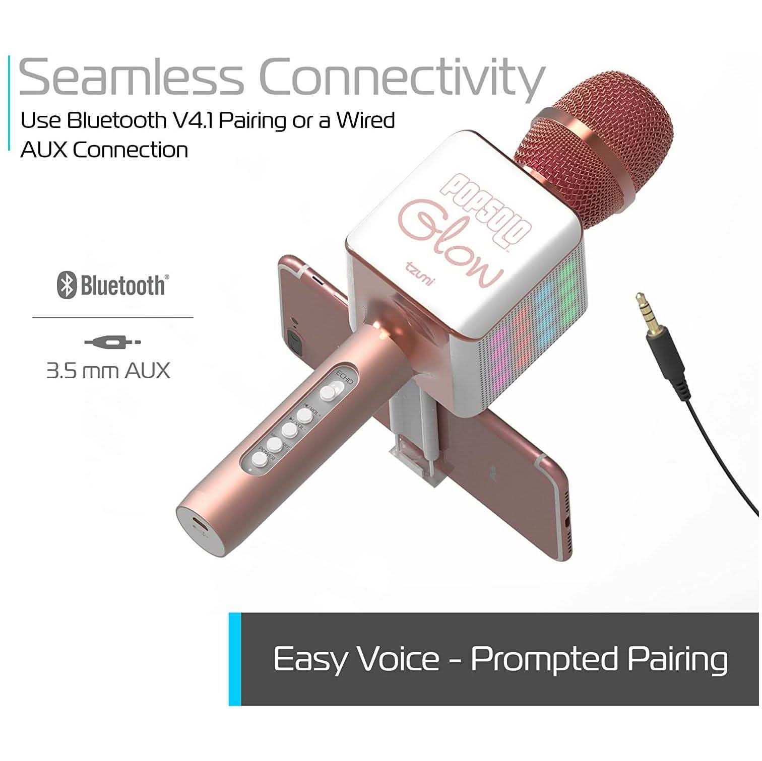 Tzumi Pop Solo Wireless Bluetooth Karaoke Microphone And Speaker DailySale
