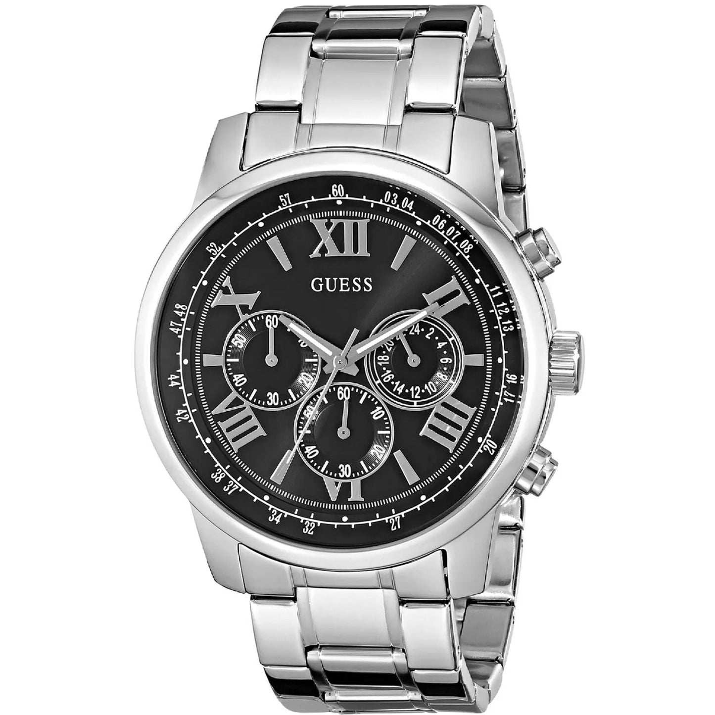 Guess Men's Black Steel Bids.com