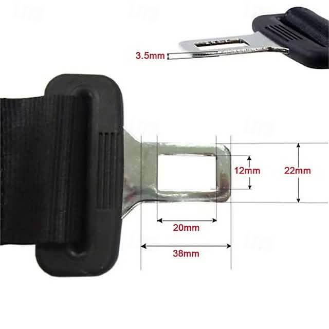 Universal Car Seat Belt Extension Safety Belt Extender with Buckle Clip Suitable for Pregnancy or Larger Body Types DailySale