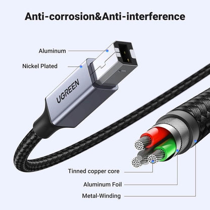 UGREEN USB B to USB C 3 FT Printer Cable (Refurbished) DailySale