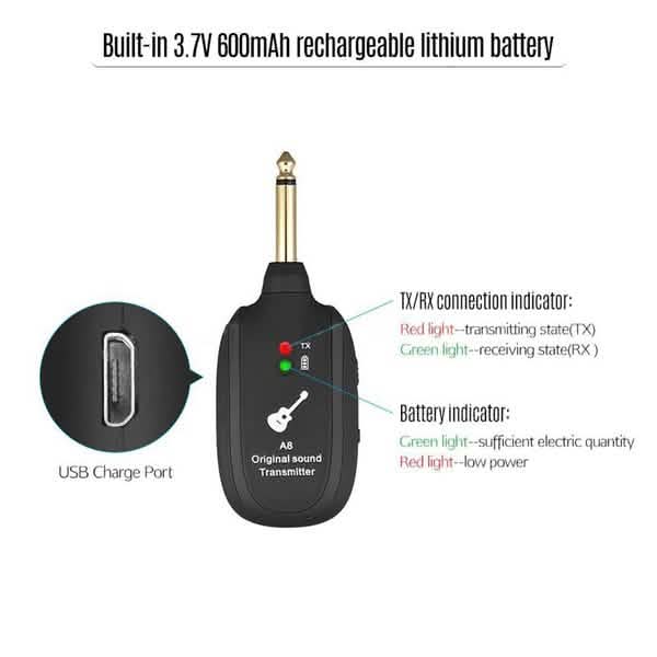 UHF Guitar Wireless System Transmitter Receiver DailySale