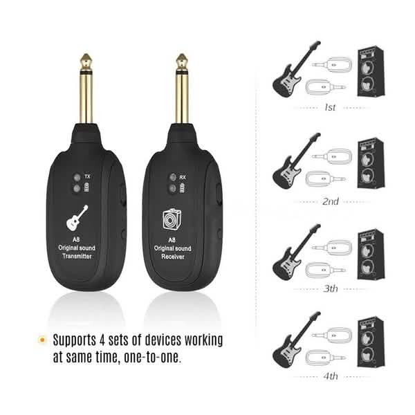 UHF Guitar Wireless System Transmitter Receiver DailySale